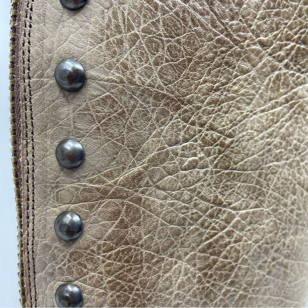 New JOHNNY RINGO Mexico Tall Boots Smoky Brown Genuine Leather Back Zipper - Picture 11 of 14